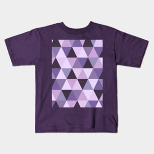 Purple Geometric Pattern Kids T-Shirt